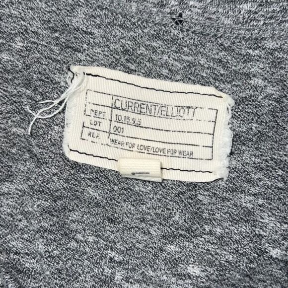 Current/Elliott The Muscle Tee Heather Grey Polka Star - S - Picture 7 of 7